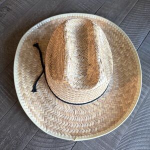 VTG MENS MEDIUM 70S 80S SIMPLE Straw WOVEN COWBOY WESTERN HAT One Size